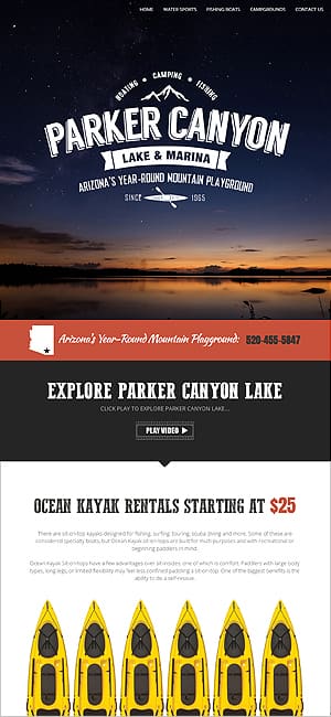 Parker Canyon Lake website
