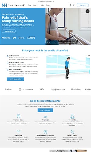 Neck Hammock website